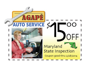 MD state Inspection Coupon